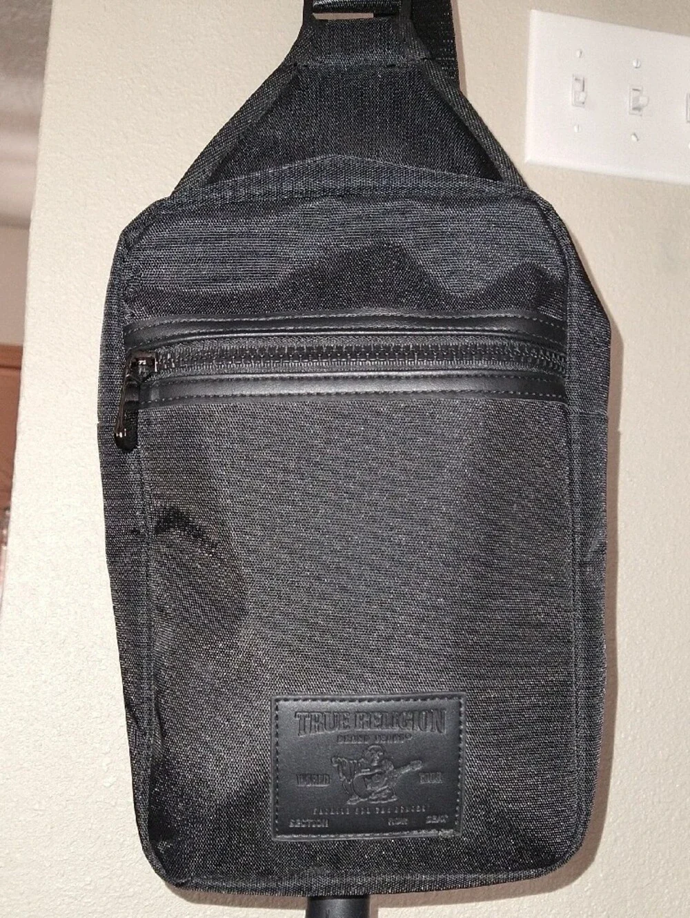 NWOT True Religion Black Sling Belt Bag for Men